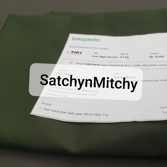 

KAIN KATUN DRILL TWILL LEBAR 150 CM HIJAU TUA KODE 170