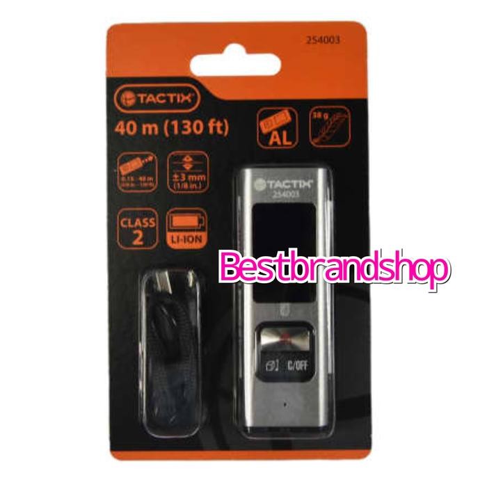 Tactix Meteran Laser Digital 40 Mtr Pocket Laser Distance Measurer 40M