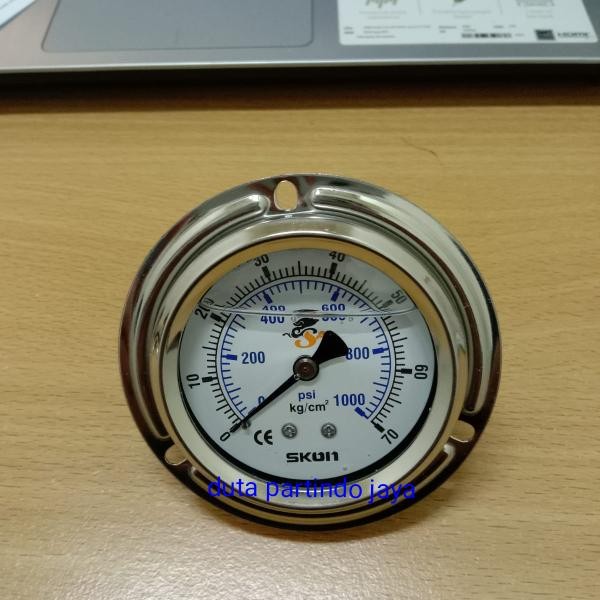 Pressure Presure Gauge Payung Skon 4 Inch 70 Bar / 1000 Psi