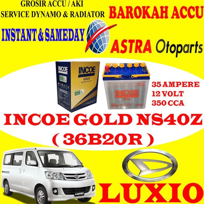 Aki Mobil Daihatsu Luxio Incoe Gold Ns40Z / 36B20R , 35 Ah