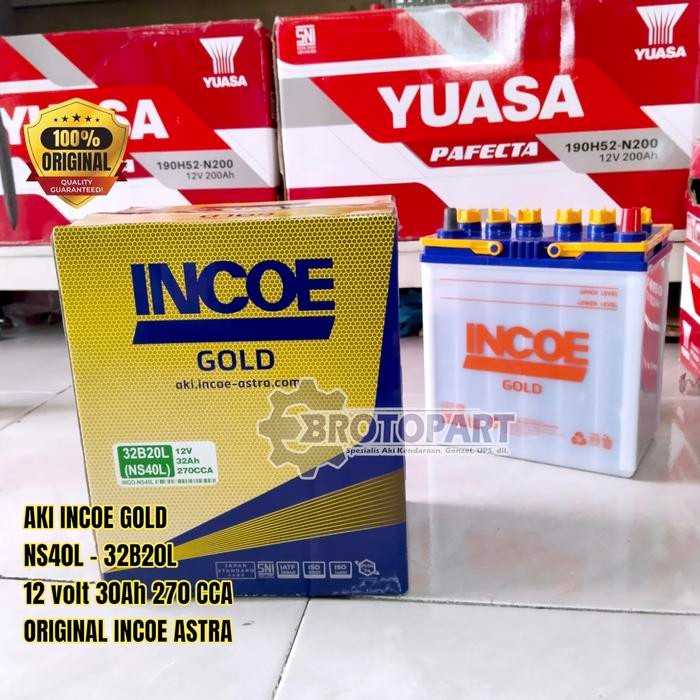 Aki Mobil Honda Brv New City, Kia Picanto Accu Incoe Ns40L Ns40Zl 32Ah