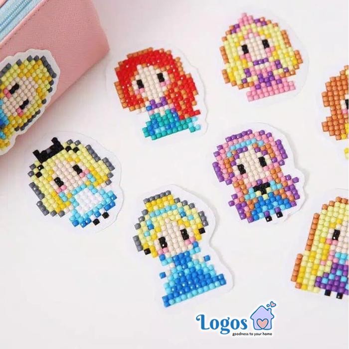 DIY Painting Sticker Disney Princess Stiker 5D anak craft kit *