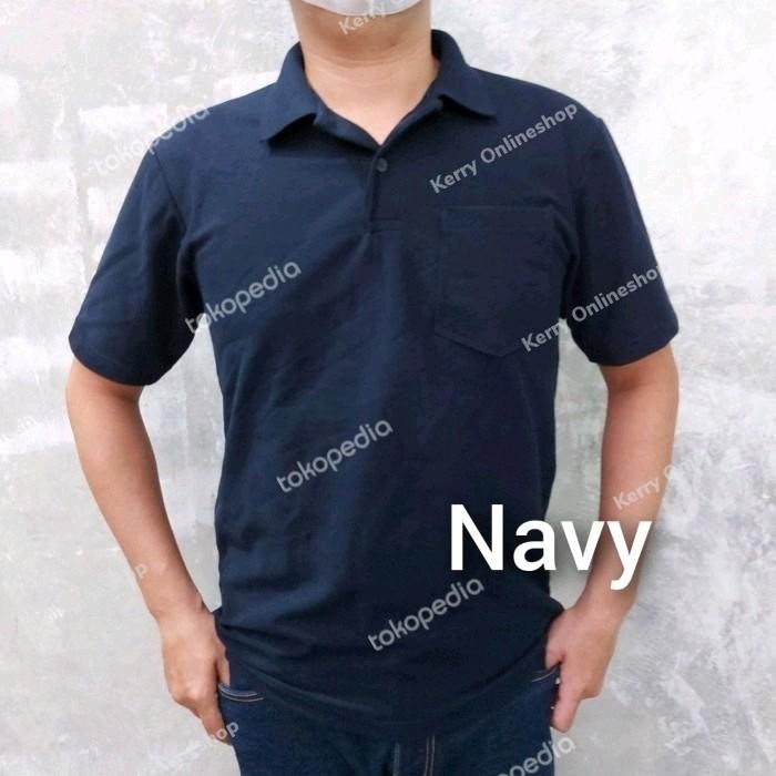 (Allthebest) kaos polo shirt kaos berkerah premium variasi kantong pria
