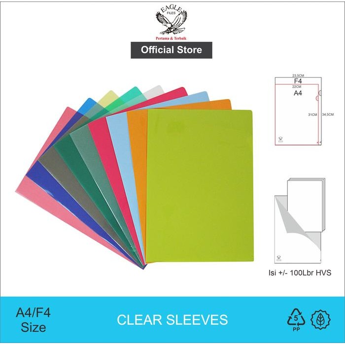 

TERLARIS Map L Bening A4~F4(Folio) 12 Pcs/Pack / Map Plastik Transparan / Clear Sves READY STOCK