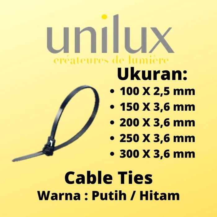 

Tali Ripet / Kabel ties / Cable tie UNILUX 300x4.8mm / 30CM