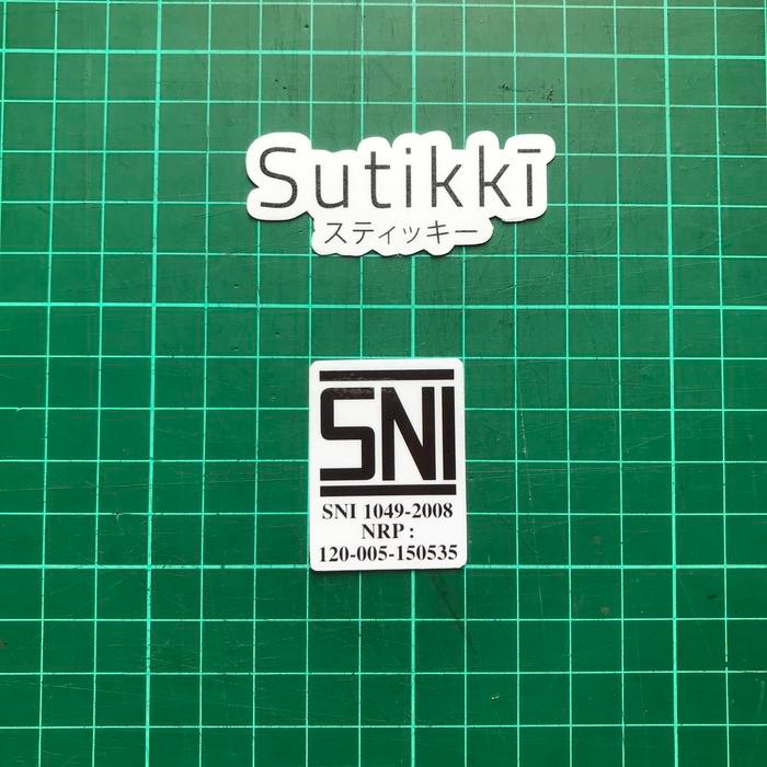 

Sticker SNI Printing Glossy Replacement 3 x 4 cm Print Sepeda Stiker