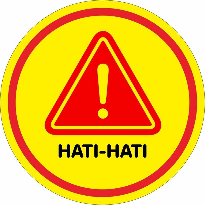 

STIKER VINYL SIGN HATI HATI BULAT