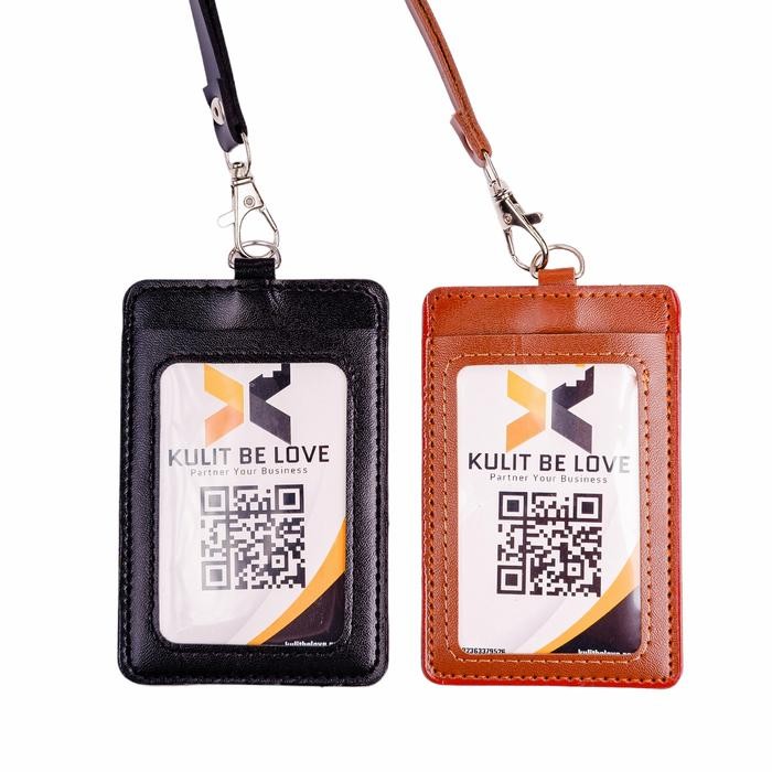 

Id Card Holder Kulit 2 Slot Kartu Name Tag