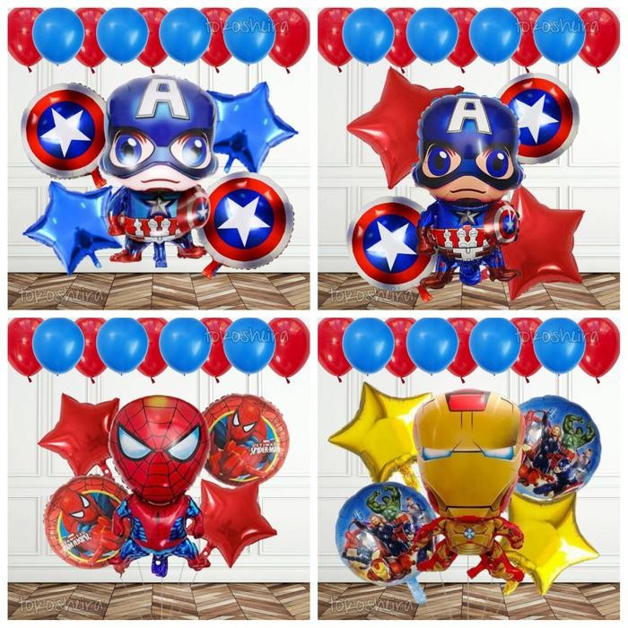 

Terlaris Paket Balon Happy Birthday Iron Man Captain America Batman Super Hero SALE