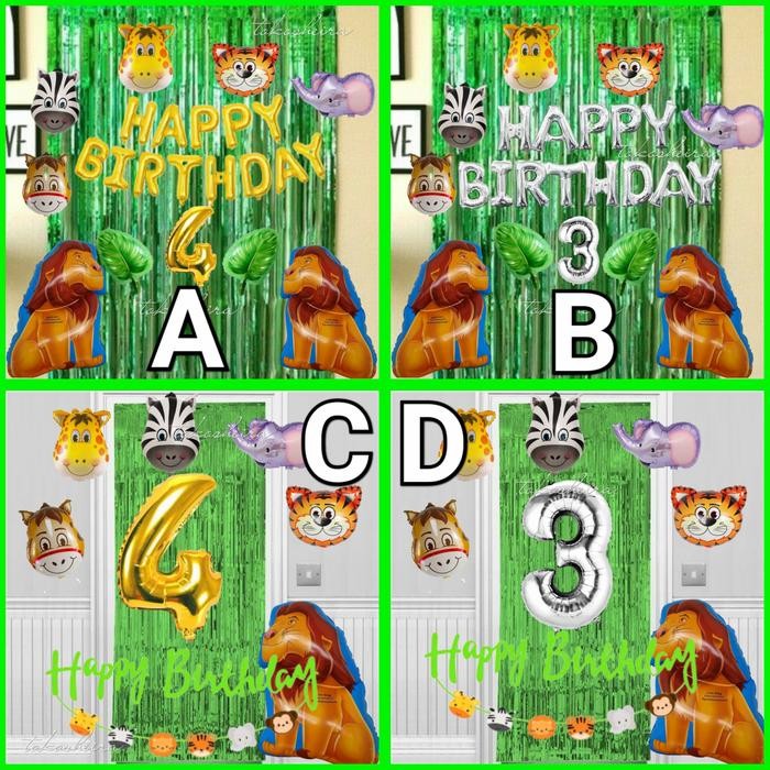 

Terlaris Paket Dekorasi Balon Ulang Tahun Tema Jungle Hutan Binatang Birthday SALE
