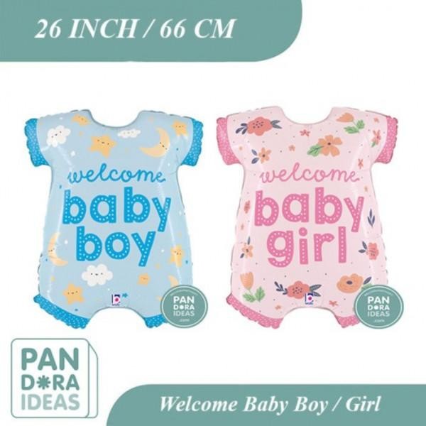 

Terlaris 26 inch Welcome Baby Boy - Girl Foil Balloon / Balon Foil Welcome Baby SALE