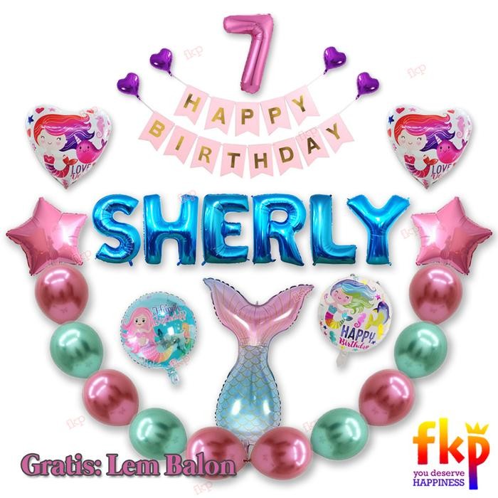 

Terlaris FUN KIDS PARTY Paket Dekorasi Ulang Tahun Mermaid / Paket Dekor Balon SALE