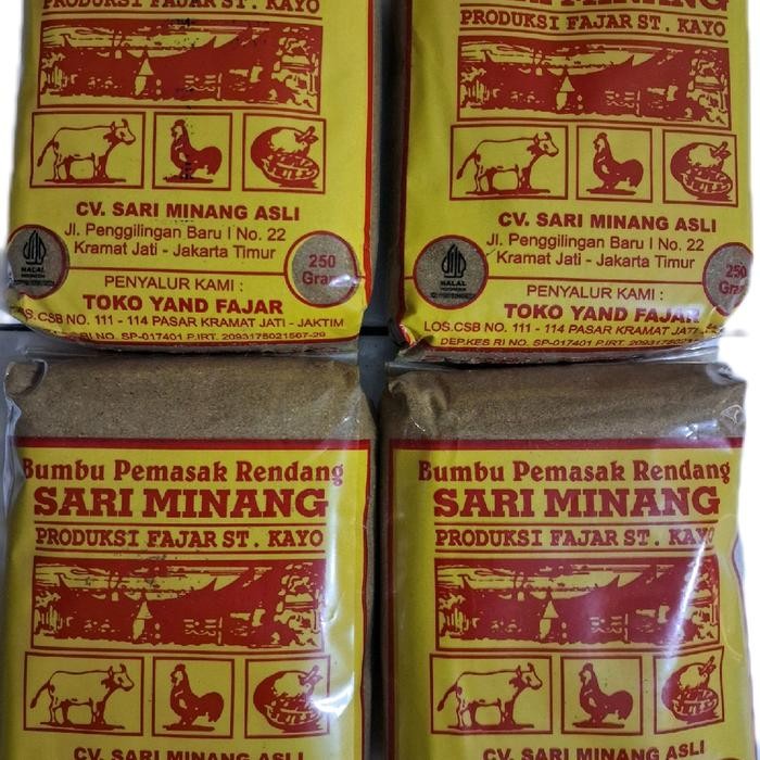 

UT194 Bumbu Pemasak Rendang SARI MINANG 250 Gram BERGARANSI