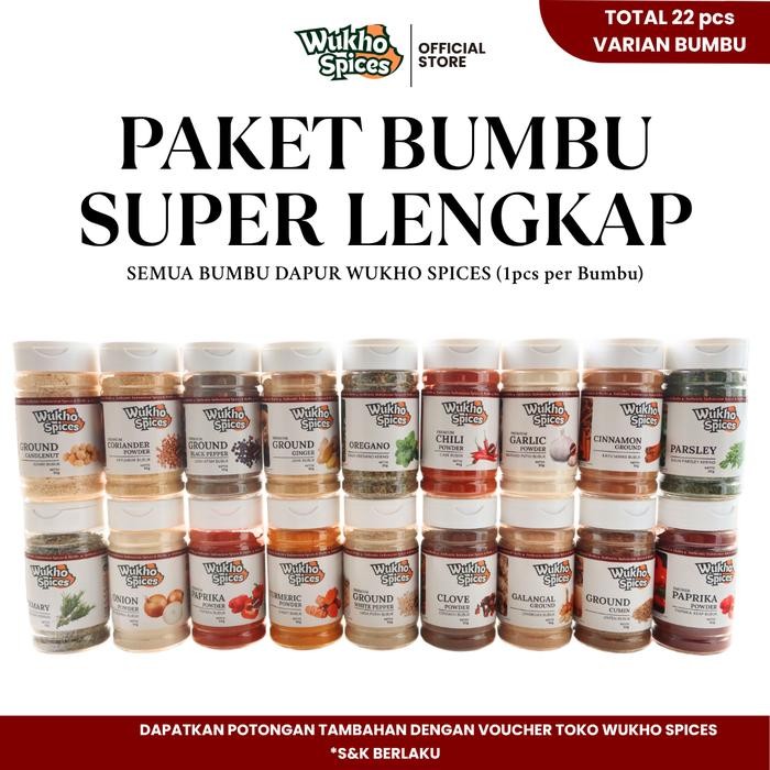 

Wukho Spices - [22pcs Paket Bumbu Super Lengkap] Semua Varian Bumbu Wukho Spices