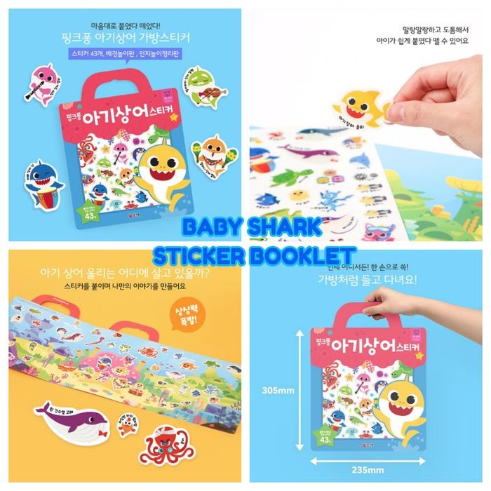 Rrady  PinkFong Baby Shark Stickers/Toy Stamp/Stationery - ORI KOREA 100%