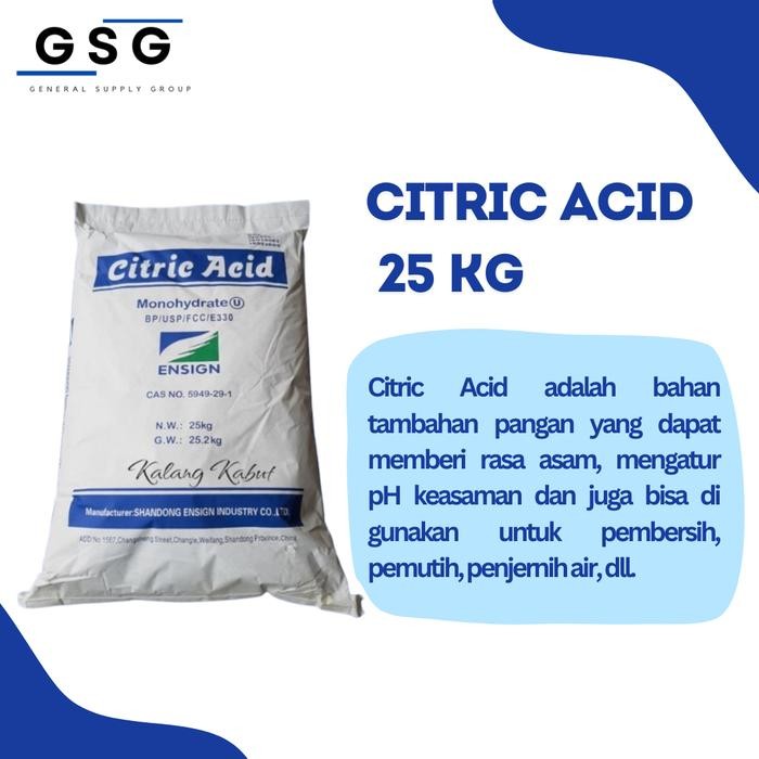 

Citric Acid Monohydrate - Asam Sitrat - Asam Citrun 25 kg