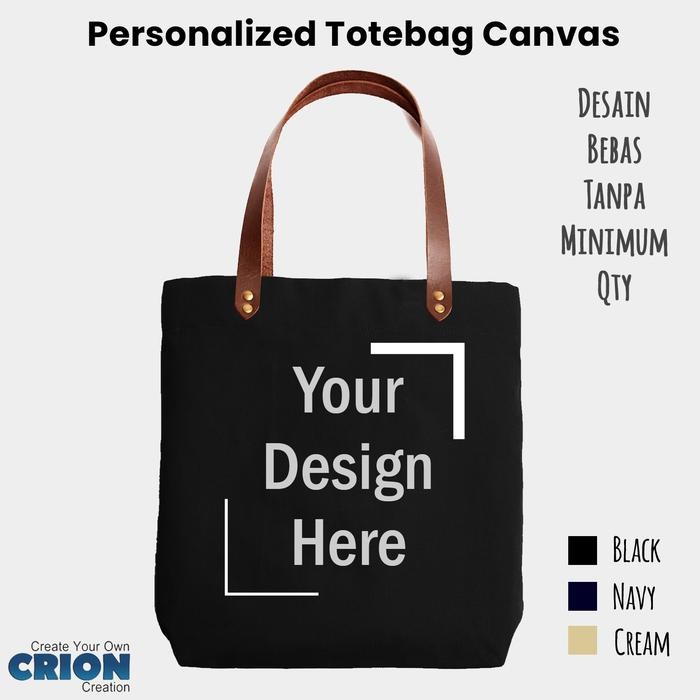NX808 Personalized Custom Totebag Canvas Bisa Request Desain sendiri - crion HEMAT