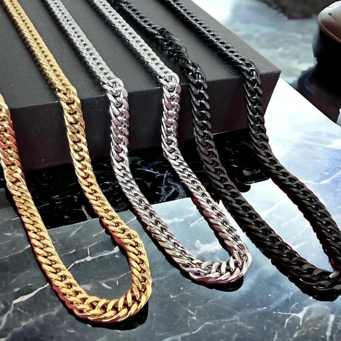 KALUNG TITANIUM Rantai Besar PRIA WANITA ANTI KARAT *