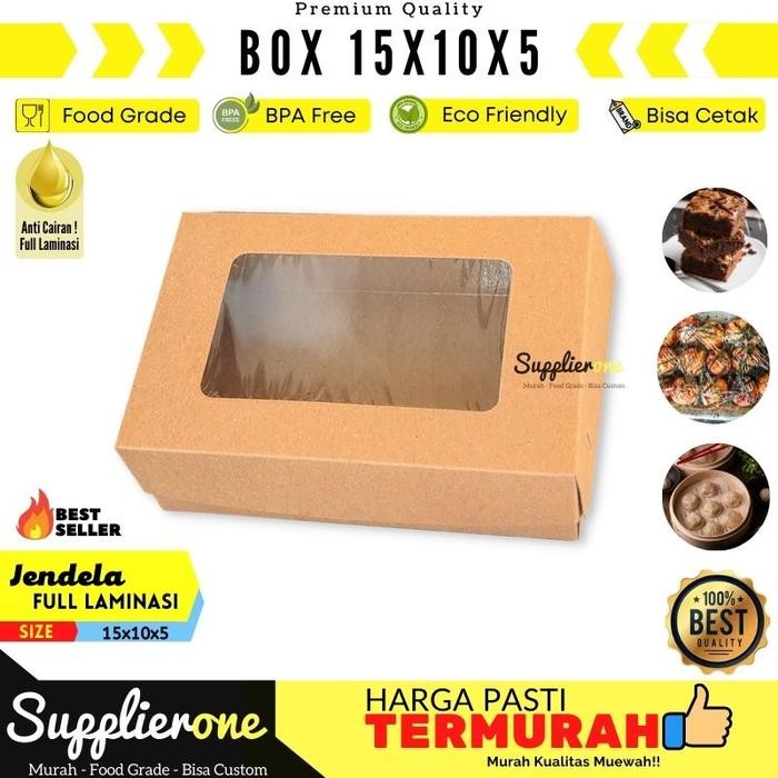 Dus 15x10x5 isi 25 / Dus Brownies Box 15x10x5 / Kemasan Brownies Box 15x10x5
