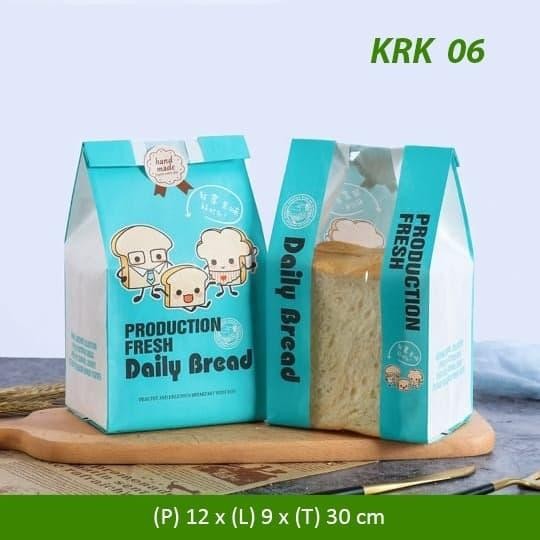BISA SPK! Packaging Kertas Roti KRK06/ Kemasan Kertas Roti/ Roti Tawar