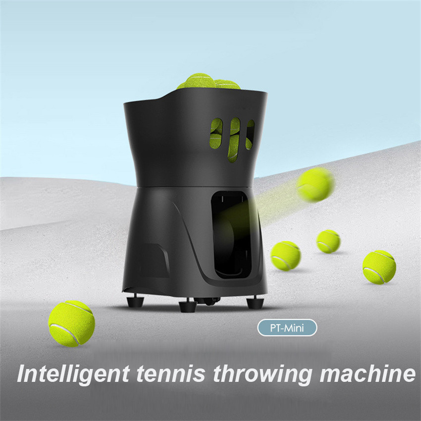 IMPORT Mini Tennis Ball Machine Indoor Tennis Automatic Ball Throwing Robot Portable Trainer for
