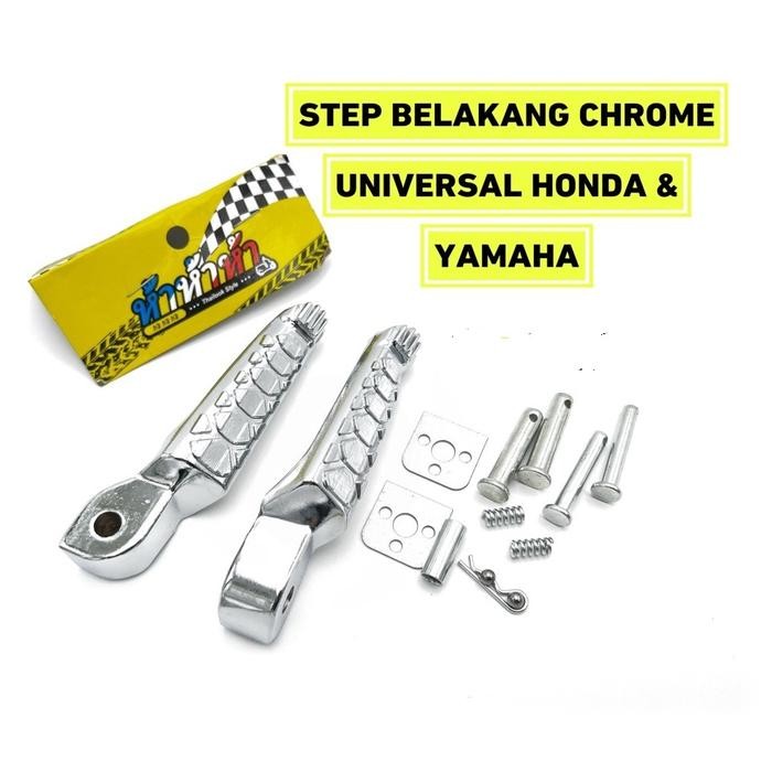 Yollaola.store Step Model Aprilia Silver Footstep Belakang Matic Universal Chrome