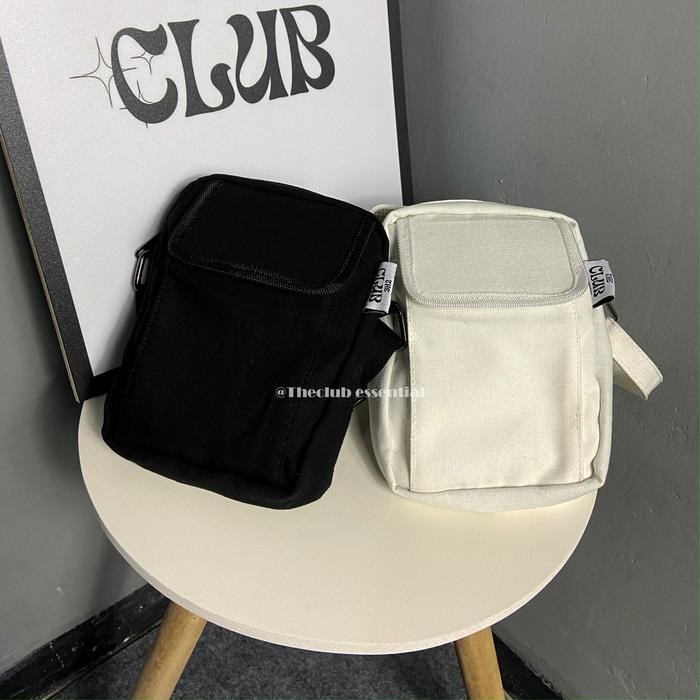 

VO634 Theclub Tas Kanvas Selempang Cowok - Mini Slingbag Canvas Pria TERBAIK