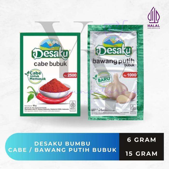 

[Renceng] Desaku Cabe / Bawang Putih Bubuk 6 Gram 15 Gram