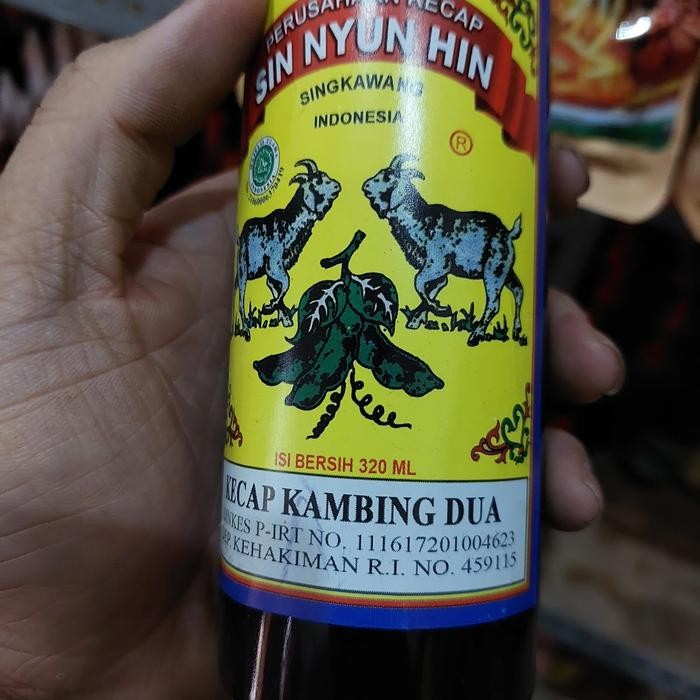 

[Kecil] Kecap Asin Singkawang Kalimantan Cap Kambing Kembar / Dua 320 Ml