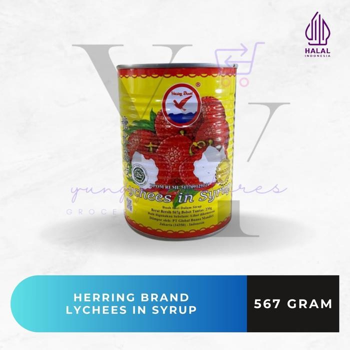 

Leci Kaleng / Lychees In Syrup Herring Brand 567 Gram