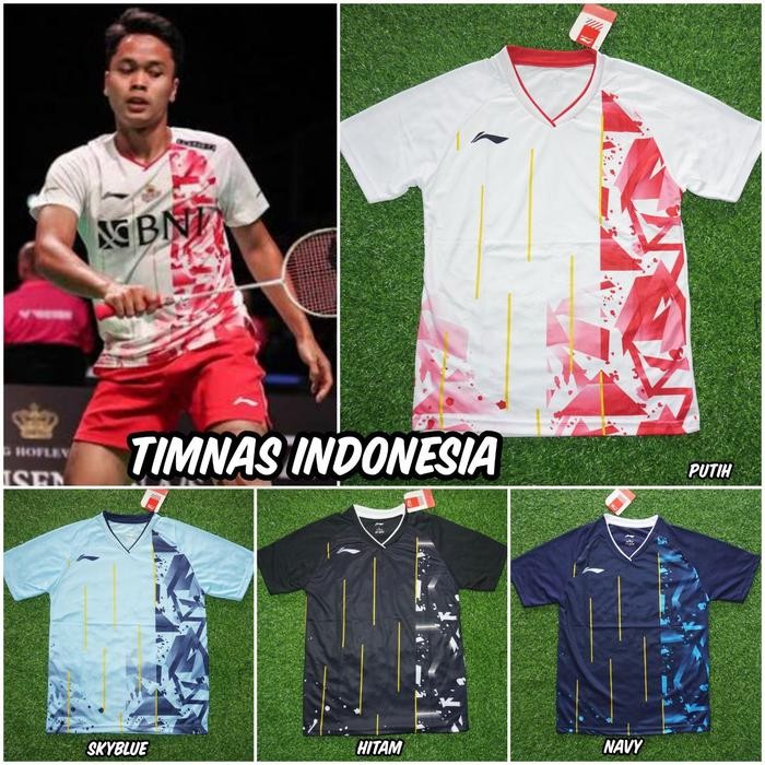 Baju Badminton Timnas Indonesia 2022 Terlaris Best Quality 100% Original