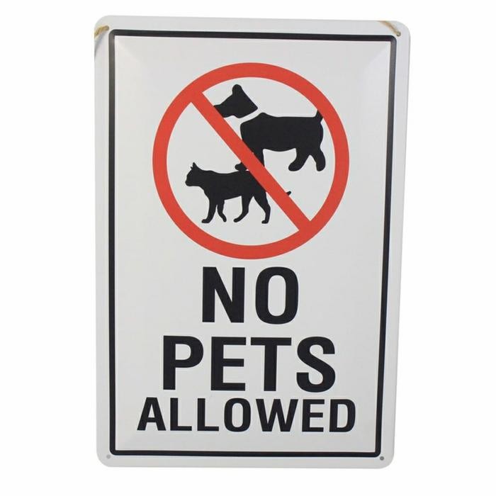 

A04059 Signage No Pets Allowed Label Dilarang Bawa Binatang