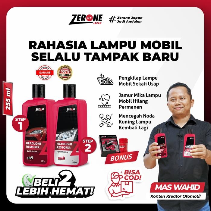 PEMBERSIH LAMPU MOBIL KUSAM HEADLAMP HEADLIGHT RESTORER ZERONE JAPAN