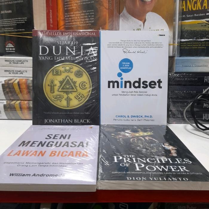 

SALE !!! PAKET 4 BUKU SEJARAH DUNIA YANG DISEMBUNYIKAN, MINDSET, SENI MENGUASAI LAWAN BICARA, DAN