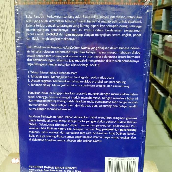 

SALE !!! PANDUAN PERKAWINAN ADAT DALIHAN NATOLU DRS PARASDY SILALAHI READYY