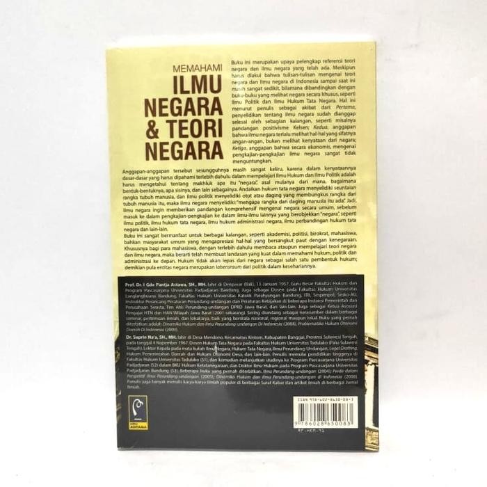 

SALE !!! BUKU MEMAHAMI ILMU NEGARA & TEORI NEGARA ORIGINAL REFIKA READYY
