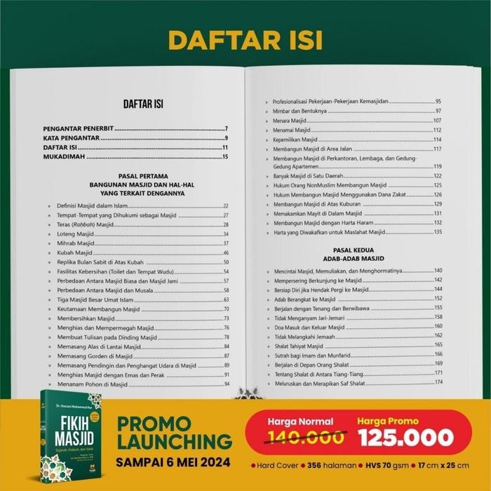 

SALE !!! FIKIH MASJID - SEJARAH, HUKUM DAN ADAB DI MASJID HARD COVER - TAUJIH READYY