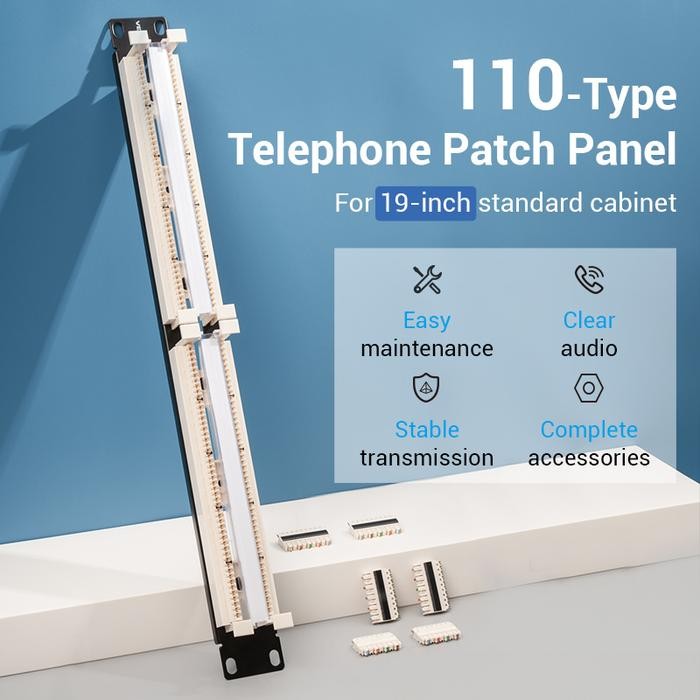 Vention Telephone Patch Panel Rackmount Rj11 Telepon