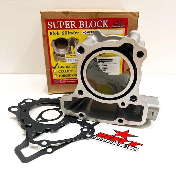 Blok + Paking Set Cast Iron Brt Sonic Cb 150 Cbr 150R Led Supra Gtr Boreup 62 Mm