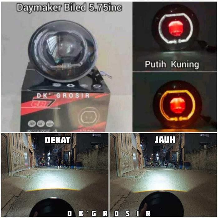 Biled Bulat Cr7 - Lampu Tembak Biled Plus Shroud Cr7 5.75Inc & 7Inc Waterproof C 944 & C 945