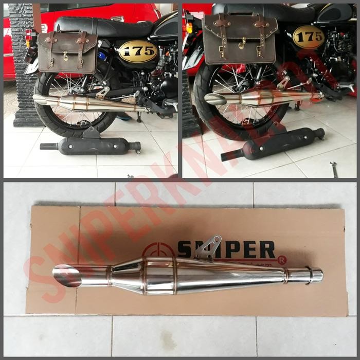 Knalpot Kawasaki W175 W175Se W175 Se Model Redroster