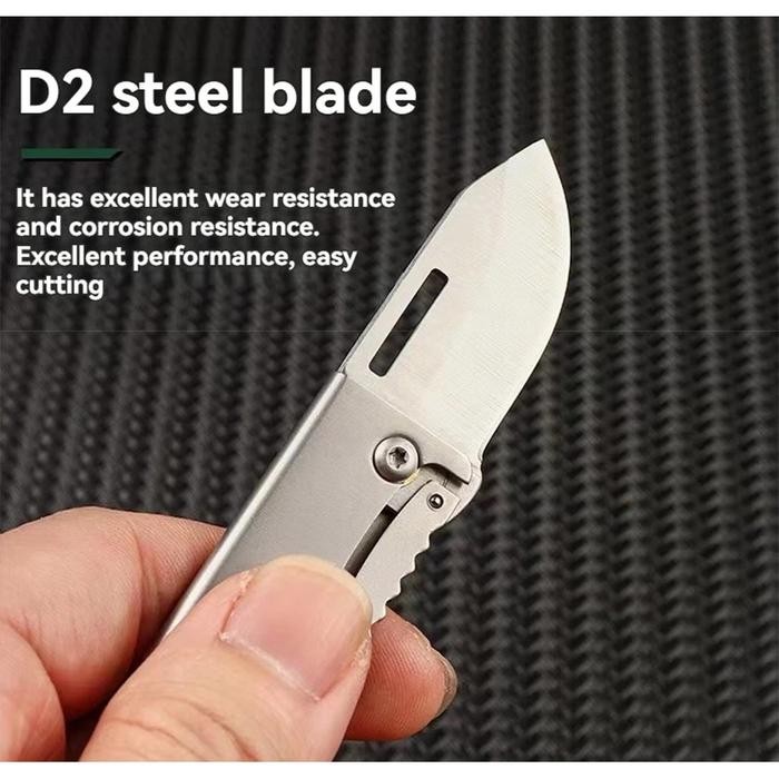 Pisau Lipat Stainless Steel Mini Multifungsi - D2 JIANLING Folding Knife *