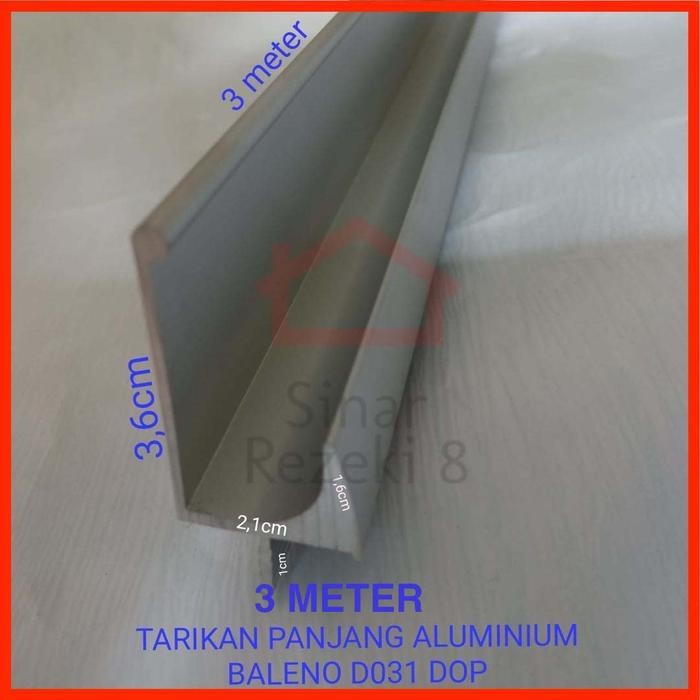 Tarikan Panjang Aluminium Silver / Profil Lis Frame Handle Kitchen Set *