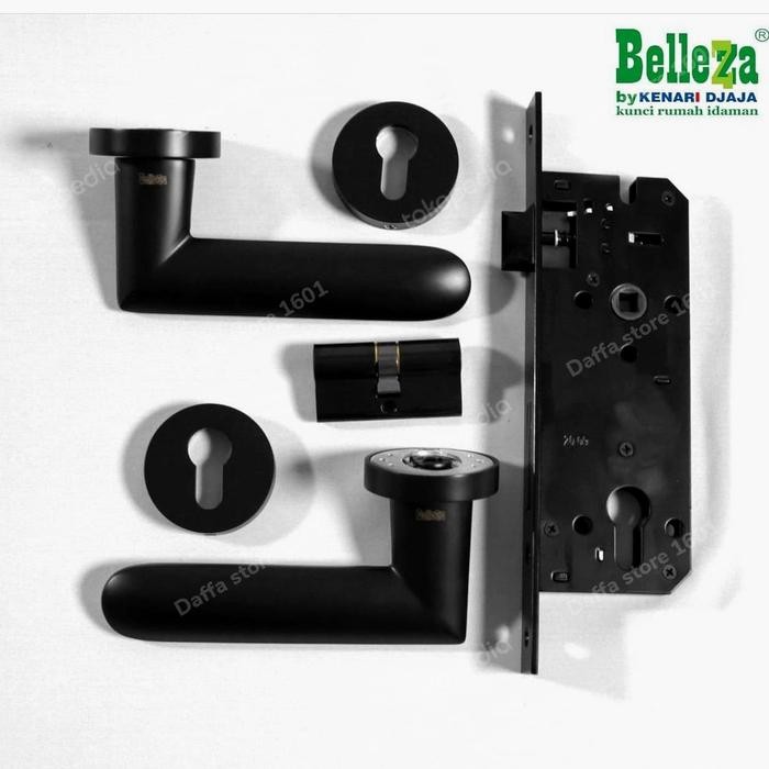 Handle Pintu Lever Handle Set HRES 858.03 Black SET - LHTR BLACK *