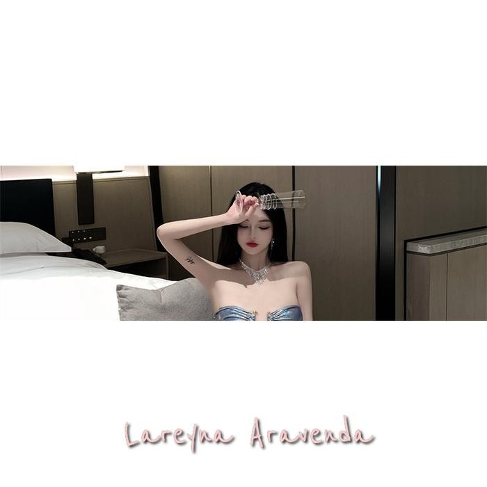 Lareyna Aravenda Set Lingerie Hot Fantasy Dinas Malam Gaun Pesta Mermaid Kilap Lg677