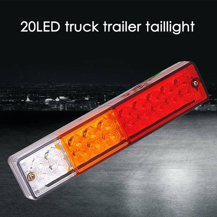 Sale terbaru 2PCS Lampu Belakang Truk Universal Stop Lamp Truk 12V 24V Lampu Stop Truk 24 Volt 12