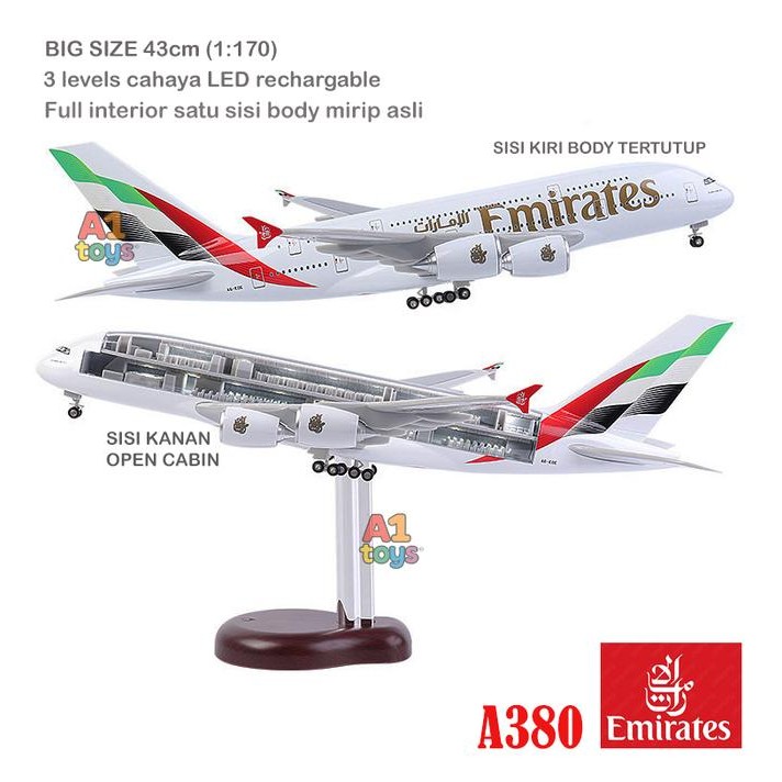 Miniatur Pesawat Terbang Maskapai Jumbo Mainan Pesawat Terbang Big Size Pajangan Pesawat Terbang