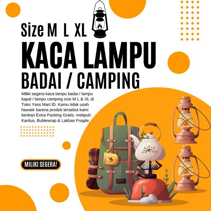 Semprong Kaca Lampu Badai Lampu Camping Lampu Kapal Universal Original Terlaris