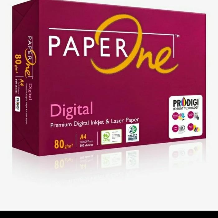 

Kertas HVS foto copy paperone A4 80 gram 1 box isi 5 rim