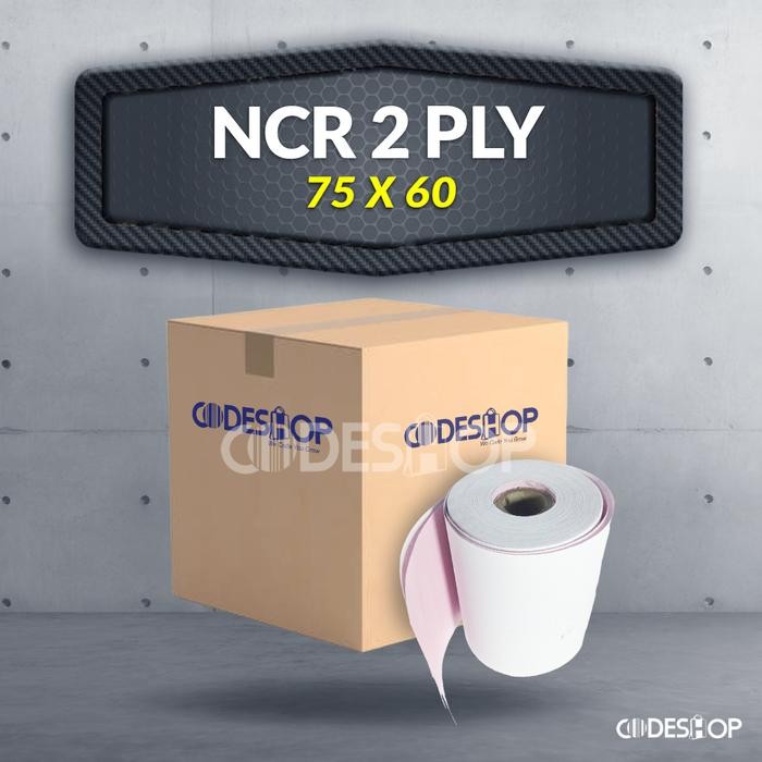 

1 DUS Kertas NCR 75x60 mm Rangkap 2 Cetak Struk Kasir 2ply 75 x 60